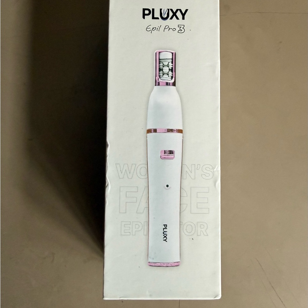 New Pluxy Epil Pro 3 Facial Cordless Epilator Hair Removal Tool White & Pink